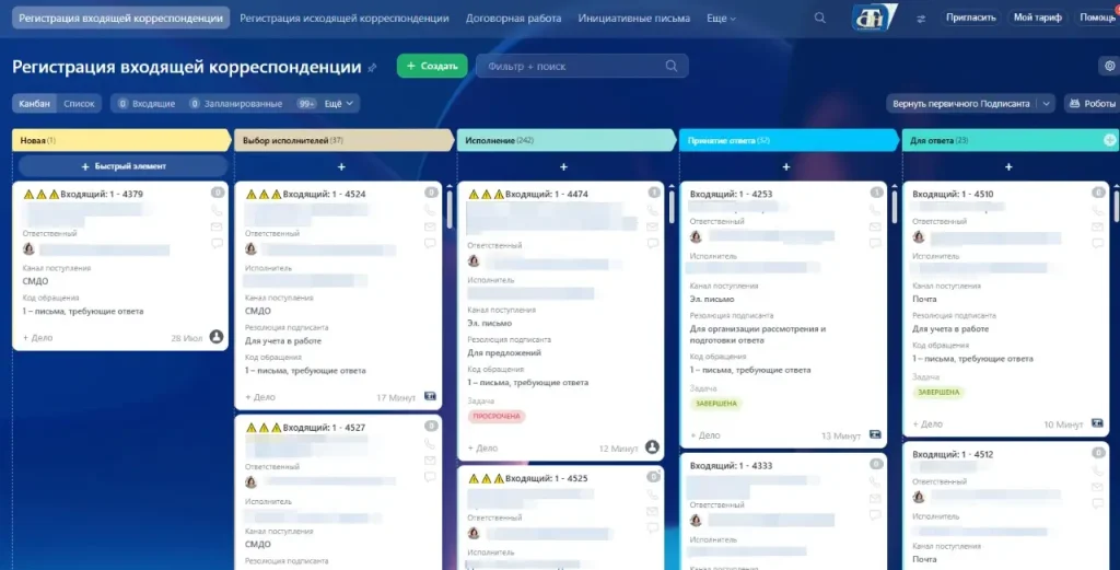 Процесс автоматизации документооборота в Стройтехнорм через Битрикс24 – работа с входящей корреспонденцией