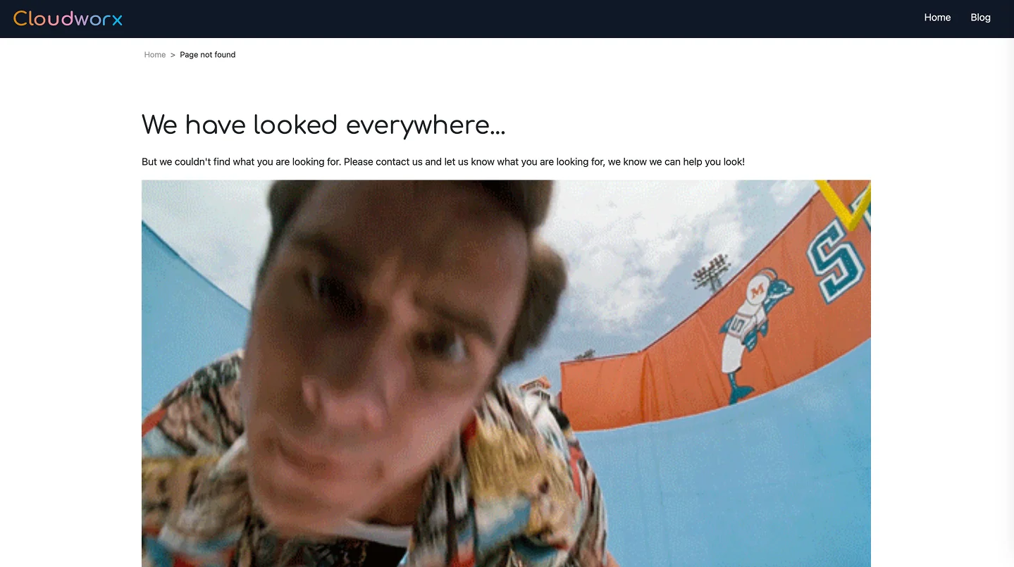 пример страницы 404 с анимацией для привлечения внимания