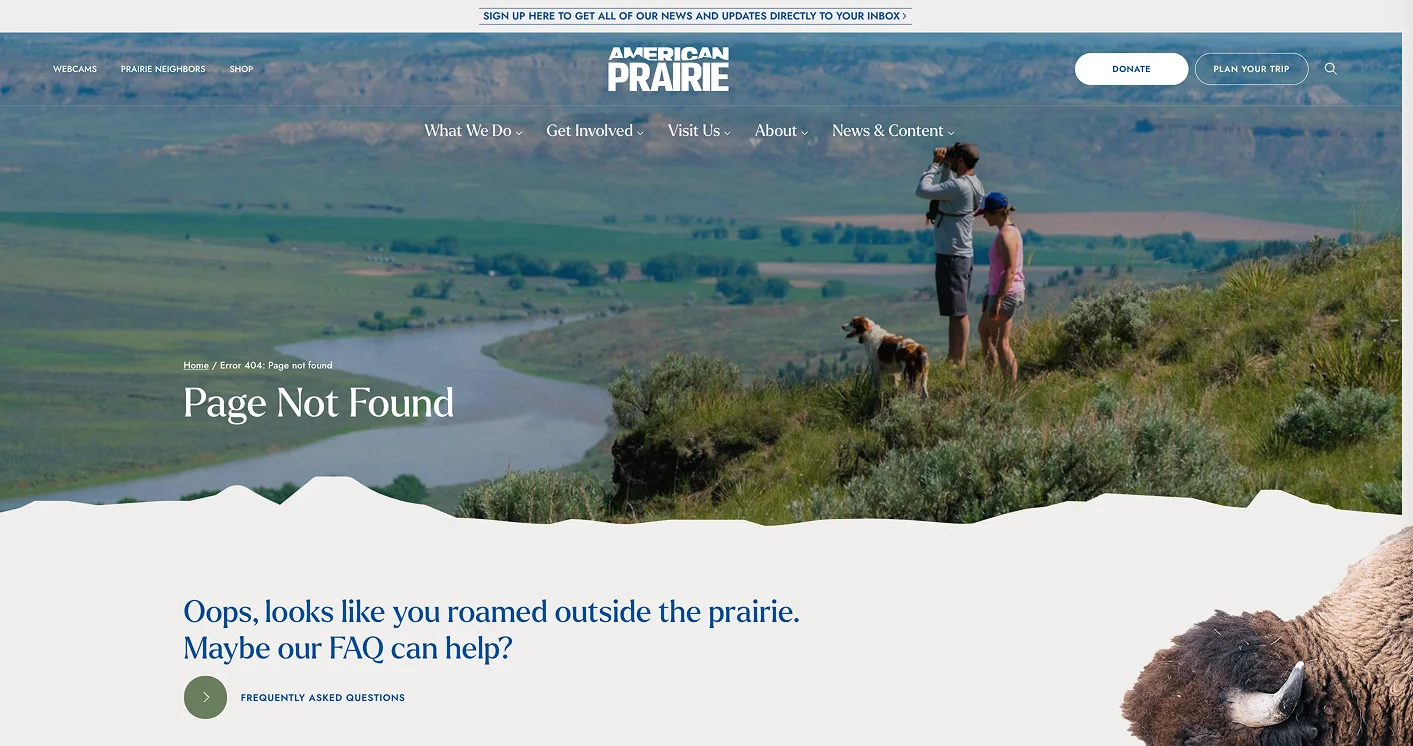 пример страницы 404 строительного сайта с креативным подходом